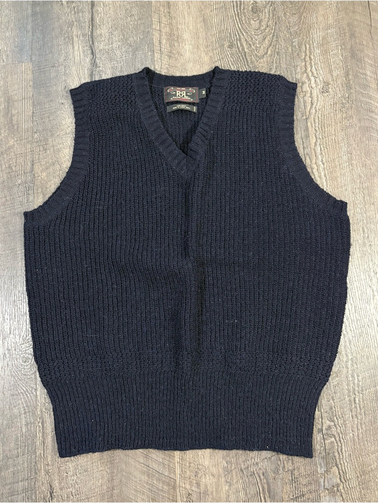 Rrl Ralph Lauren Mens 100% Wool Knit Sweater Vest
